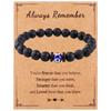 Pulseira Popular da Amazon de Pedra Vulcânica 8mm Olho de Diabo com Contas, Joia de Pulseira Elástica Personalizada Transfronteiriça Europeia e Americana
