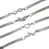 Europeu e Americano Venda Quente Transfronteiriça Símbolo Infinito Diamante Pulseira de 8 Palavras Pulseira Criativa Retro de Liga Pulseira de Borboleta Joia