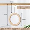 Tienda de Ropa Percha Especial Gancho S Gancho de Madera a Juego Anillos de Madera de Tronco Anillo para Bolsas de Madera Maciza Gancho para Bufandas