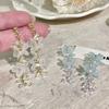 Pendientes de Borla de Flores Dulces Pendientes de Mujer Super Hada Estilo Vacaciones de Viaje Junto al Mar Pendientes Elegantes de Moda para Cara Cuadrada