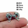 Pendente de Peixe de Prata Antiga Transfronteiriço Peixe Dourado de Orelhas Duplas Liga de Joias Artesanal DIY Acessórios para Colar Pulseira Venda por Atacado