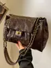 Bolsa de Corrente Acolchoada com Diamantes Versátil da Moda Feminina 2026 Nova Bolsa Quadrada Pequena de Ombro Único Transversal Versátil para o Dia a Dia