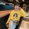 Camiseta interior con estampado de dibujos animados, elegante, a la moda, linda, para niña; camiseta para niñas; top infantil de manga larga para primavera y otoño; ropa infantil