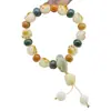 Pulsera de Pata de Gato Linda con Semillas de Bodhi y Salsa de Ciruela Negra para Estudiantes, Pulsera Suave de Pata de Gatito para Dedos, Pulsera de Cuentas Budistas para Llevar en la Mano al por Mayor