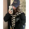 Chal Triangular de Rayas Estilo Coreano Extra Cálido para Mujer en Otoño e Invierno, Grueso y Versátil, Accesorios de Bufanda Exterior Tejida