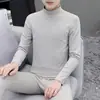 De veludo inverno meia-gola roupa íntima térmica terno masculino Jovem Estudante roupa íntima longa calça longa