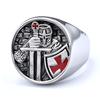 En Stock E-commerce Transfronterizo Más Vendido Anillo de Cruz de Caballero Templario Moderno Accesorio de Moda Urbana Hip-Hop
