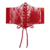 Moda Cinturón Ancho de Encaje Sello de Cintura para Mujer Vestido Versátil Top Cinturón Decorativo Elástico Elástico Plegable