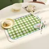 Jogo americano infantil de couro cartoon, à prova de óleo e à prova d'água, jogo americano de alta qualidade, porta-copos isolante térmico, base para tigela anti-queimadura, jogo americano de mesa