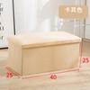 Banqueta de Almacenamiento de Algodón y Lino Transfronteriza, Se Puede Usar como Asiento, Banqueta de Almacenamiento para Uso Doméstico, Caja de Almacenamiento a Prueba de Polvo, Sofá Plegable, Taburete para Cambiar de Zapatos