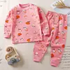Nuevo conjunto de pijama 100% algodón para niños, ropa de otoño para niños y niñas, conjunto de ropa para el hogar para niños, disponible para dropshipping