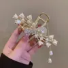 Pinza de Garra de Metal con Pedrería Coreana, Pinza de Tiburón con Fleco de Lirio del Valle, Pinza para Rodete, Accesorio para el Cabello