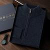 Estilo Cachemir Suave Cremallera Casual Nuevo Estilo Cera Otoño e Invierno Suéter Tejido Media Altura para Viajes Talla Grande Ropa de Hombre