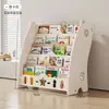 Estantería para bebés, estante para libros ilustrados infantiles, estantería de almacenamiento de libros de varias capas de pie, armario de almacenamiento para jardín de infantes, estantería de dibujos animados para el hogar