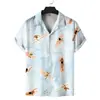 2026 Verano Nuevo Estilo de Comercio Exterior Camisa Casual de Manga Corta con Estampado 3D para Hombre Estilo Hawaiano Camisa de Cuello Cubano para Hombre