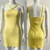 En stock transfronterizo europeo y americano nuevo diseño de vendaje con cuello en V ajustado al cuerpo sin mangas vestido ins ropa de mujer 2026 verano