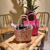 Nova Bolsa de Praia Estilo Coreano EVA Bolsa Lancheira Bolsa Pequena de Mão com Furo Menina Artesanal DIY Decorativa Pequena Bolsa