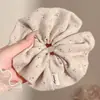 Elástico de Cabelo de Renda Estilo Coreano para Rabo de Cavalo, Scrunchie Grande, Elástico para Coque, Acessório de Cabelo de Luxo para Meninas