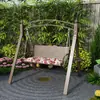 Silla Mecedora para Patio Exterior, Hierro Forjado, Uso Doméstico, Jardín Exterior, Doble Cuna, Hamaca de Ocio, Silla Mecedora de Balcón para Villa
