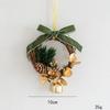 Carro de Natal Pendurado Decoração de Natal Borboleta Orquídea Pinheiro Artificial Pinha Sino Pingente Arranjo de Atmosfera Festiva
