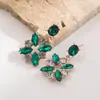 Pendientes Colgantes Irregulares con Tachuelas de Diamante Estilo Retro Ins Europeo y Americano He Ming Jewelry, Accesorio de Moda Versátil para el Día a Día