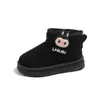 Botas de Nieve para Niñas Labubu 2025 Invierno Nuevas Niños Grandes Niñas Cálidas Grandes Forradas de Felpa de Algodón Zapatos de Algodón Engrosados Antideslizantes