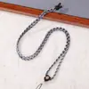 Cordón de collar tejido a mano estilo chino con color degradado y tres corazones de durazno, exquisito cordón de colgante Hanfu degradado, artículo de regalo