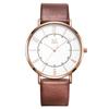 Reloj SHENGKE SHENGKE K8056 Esfera Doble Escala Simple Retro Movimiento de Cuarzo Resistente al Agua