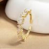 Novo Estilo Estilo Frio Irregular Zircon Anel Luz Nicho de Luxo Requintado High-end Sense Anel Abertura Feminina Personalidade da Moda