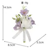 Serie Combinada de Flor de Muñeca y Ramillete para Novio y Novia Estilo Bosque Flor Artificial de Rosa Baile de Graduación Hombres Mujeres