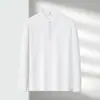 Camisa POLO Masculina e Feminina com Logo para Imprimir Lapela de Negócios Primavera Outono Quatro Estações Manga Longa Top para Uniforme de Trabalho