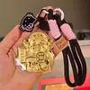 Cadena para Teléfono, Llavero, Colgante para Bolso, Colgante para Coche de Oro Puro 999 Dios de la Riqueza que Atrae la Fortuna, Regalo para Amigos Hombres y Mujeres