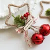 Nuevo Colgante de Campana de Estrella de Cinco Puntas Navideña Colgante de Pared Colgante de Puerta Colgante de Árbol de Navidad Decoración de Lazo de Campana Navideña