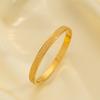 Pulseira Fosca Feminina Abertura Livre Luxo Nicho Banhada a Ouro 18k Refinada Banhada Anel Superior Pulseira Aço Titânio de Alta Qualidade Sem Cor