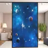Pegatina de Vidrio Cielo Estrellado para Inodoro Baño Puerta Corrediza Ventana Anti-corrimiento Protección Solar Anti-miradas Indiscretas Película Electrostática Mate