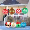 Novo popular Papai Noel inflável, boneco de neve, árvore de Natal com luzes, balões de jardim, bolas de decoração de Natal