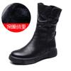 Botas Martin de Caña Media para Mujer, Nuevas de Otoño e Invierno, Botas de Suela Plana y Caña Media, Piel de Vaca de Capa Superior, Versátiles, Retro, Puntera Redonda, Botas Individuales de Caballero