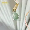 Acessório Pingente de Ágata Verde Natural, Novo Pingente Versátil da Moda Estilo Chinês, Presente para Live Streaming, Item de Barraca de Área Turística