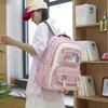 Novas Mochilas Escolares Fofas para Alunos do Ensino Fundamental Anos 1-3-6, Mochilas Transfronteiriças de Grande Capacidade para Meninos e Meninas, Leves para Alunos