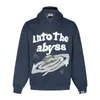 Sudadera con capucha de terciopelo Bpm con estampado de letras Broken Planet, holgada, casual, para hombre y mujer, moderna, otoño e invierno