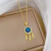 [Acero de Titanio] Pucheng.Com Luz de Planeta Lujo de Lujo Collar Totalmente de Diamante para Mujer Cadena de Clavícula Más Fácil de Combinar Cadena de Acero de Titanio