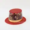 Directo de Fábrica Polvo Dorado Fluorescente Sombrero de Copa Impreso Feliz Año Nuevo Sombrero de Plástico Moda Fiesta de Año Nuevo Logo Personalizado