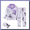 Pijamas Infantis 2025 Estilo Primavera e Outono Meninas Desenho Animado Manga Comprida Estilo Fino Crianças Grandes Adolescentes Meninos Roupa de Dormir