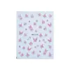 Pegatina para Uñas Artísticas Flor de Hielo Mariposa Shell Estéreo en Relieve 2025 Nuevo Blanco Puro Rosa Flor Pequeña Pegatina de Uña Portátil