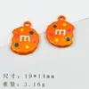 Liga de Zinco Cor Gota de Óleo Mordida M Biscoito Peixinho Fofo DIY Elástico de Cabelo Ornamento Lanyard de Celular Acessório de Bolsa Pingente
