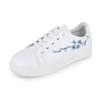 Tênis Branco Bordado para Mulheres, Versátil Estilo Novo de Primavera e Outono, Tênis Esportivo Casual Estudantil de Cano Baixo, Sapatos Individuais Femininos Estilo Harajuku