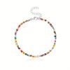 Joyas Transfronterizas Playa Verano Rebaja Caliente Tobilleras de Cuentas Tobilleras de Arroz Coloridas para Mujer Tobilleras Ajustables Hechas a Mano