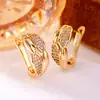 Luochen Temperamento Micro-incrustado Circonita Ear Cuff para Mujer Ola Simplificada Full Diamond Ear Cuff Nicho Exquisito Versátil Pendiente de Lujo Ligero