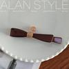 Nuevo Clip Lateral de Color Caramelo Versátil para el Cabello con Lazo Coreano, Bloques de Color, Colgante de Bola Pequeña, Moda Dulce