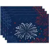 Amazon Transfronterizo Día de la Independencia de EE. UU. 250 Aniversario Mantel Individual Nueva Bandera Decoración de Mesa Esterilla Aislante Térmico Posavasos